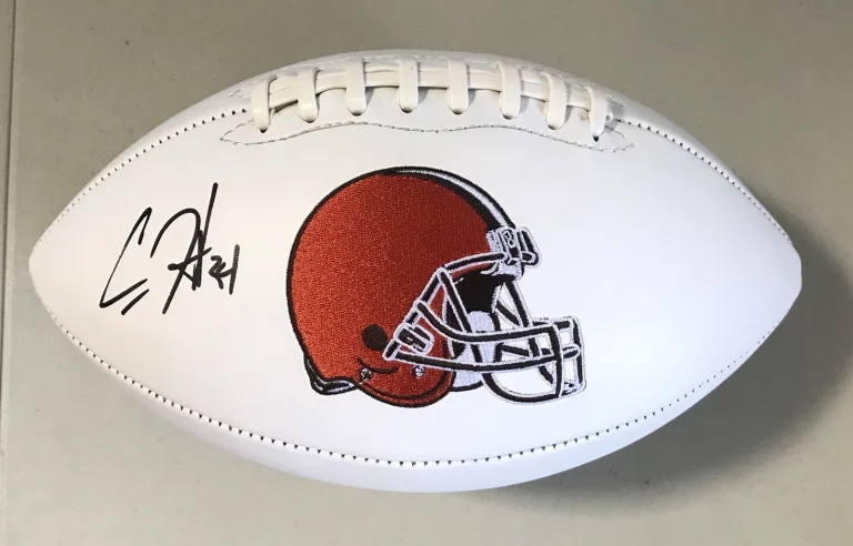 Carlos Hyde Signed Auyographed Cleveland Browns Logo Football 1st One Ever