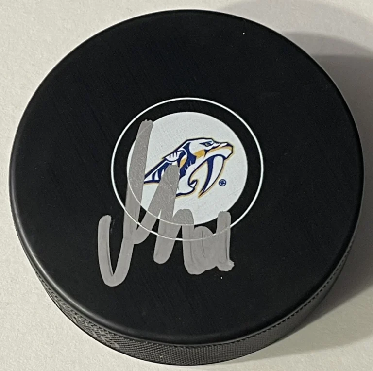 Mikael Granlund Signed Autographed Nashville Predators Puck Stanley Cup PSA/DNA