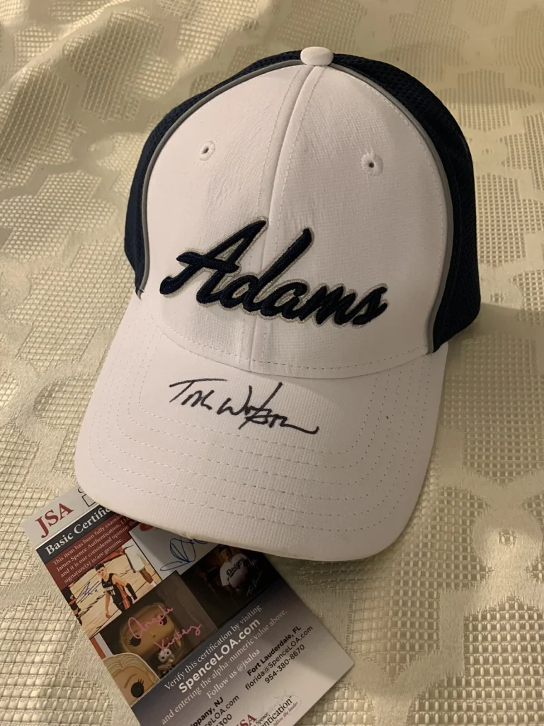 Tom Watson Signed Golf Hat Pga Tour Autographed New Adams JSA Authentication COA