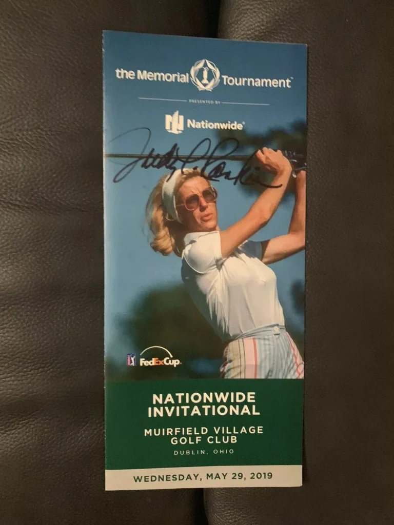 Judy Rankin Signed Memorial Tournament 2019 Honoree Pamphlet Autographed