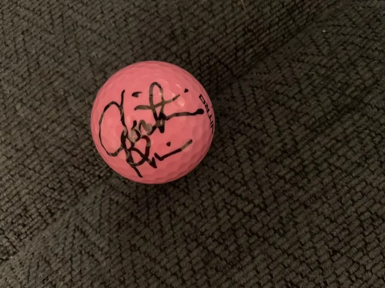 Christina Kim Signed Pink Golf Ball Autographed Breast Cancer Awareness LPGA