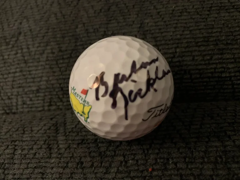 Barbara Nicklaus Signed Masters Golf Ball Pga Tour Autographed