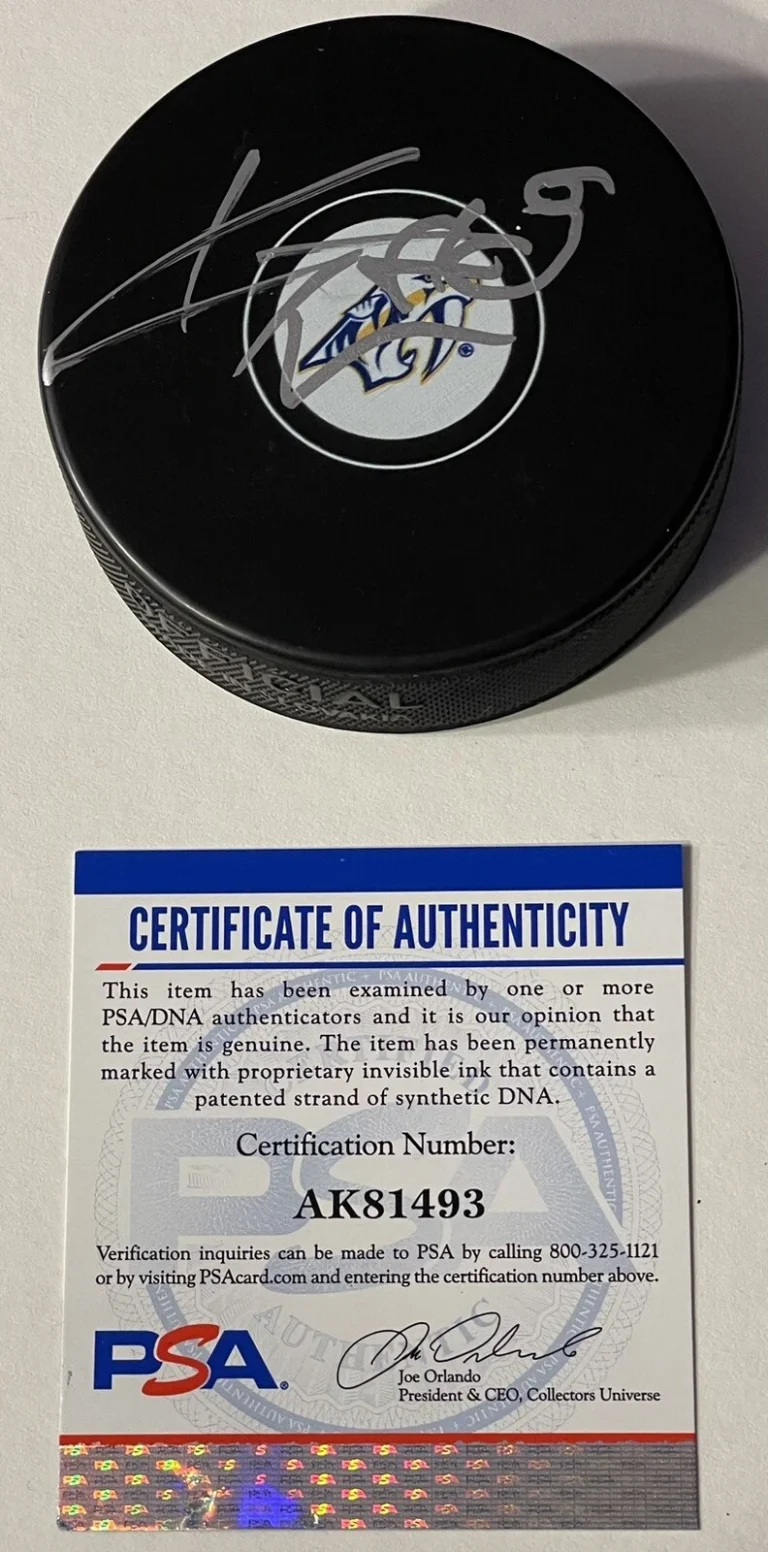 Kyle Turris Signed Autographed Nashville Predators Puck Stanley Cup PSA/DNA
