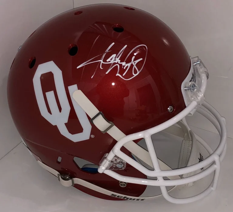 Adrian Peterson Signed Autographed Oklahoma Sooners Full Size Helmet Psa/Dna