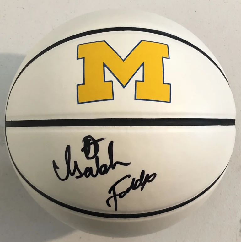 Isaiah Todd Signed Autographed Michigan Wolverines Logo Basketball Coa