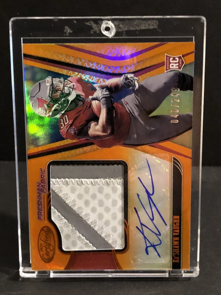 2020 Certified KE'SHAWN VAUGHN Freshman Fabric Orange Rookie Patch Auto #/249 RC