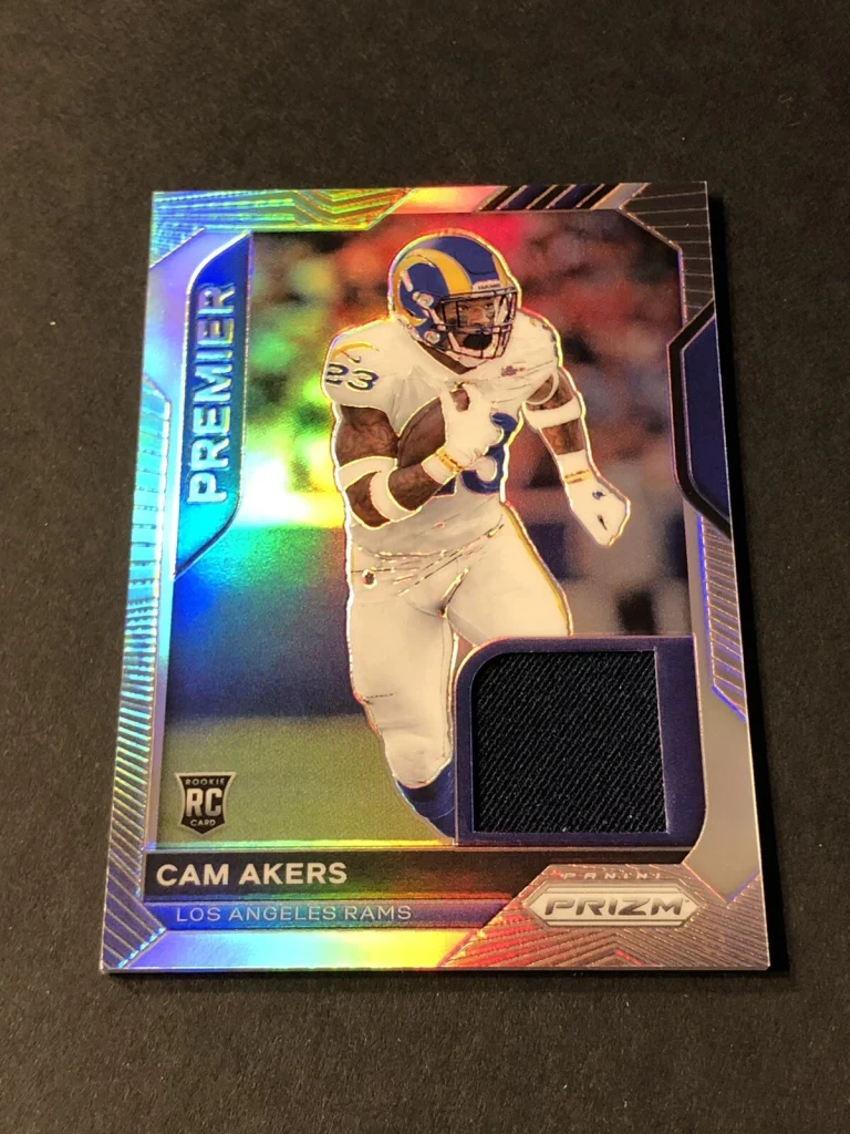 Cam Akers 2020 Panini Prizm SILVER Premier Rookie Jersey Patch #22! Rams! HOT!