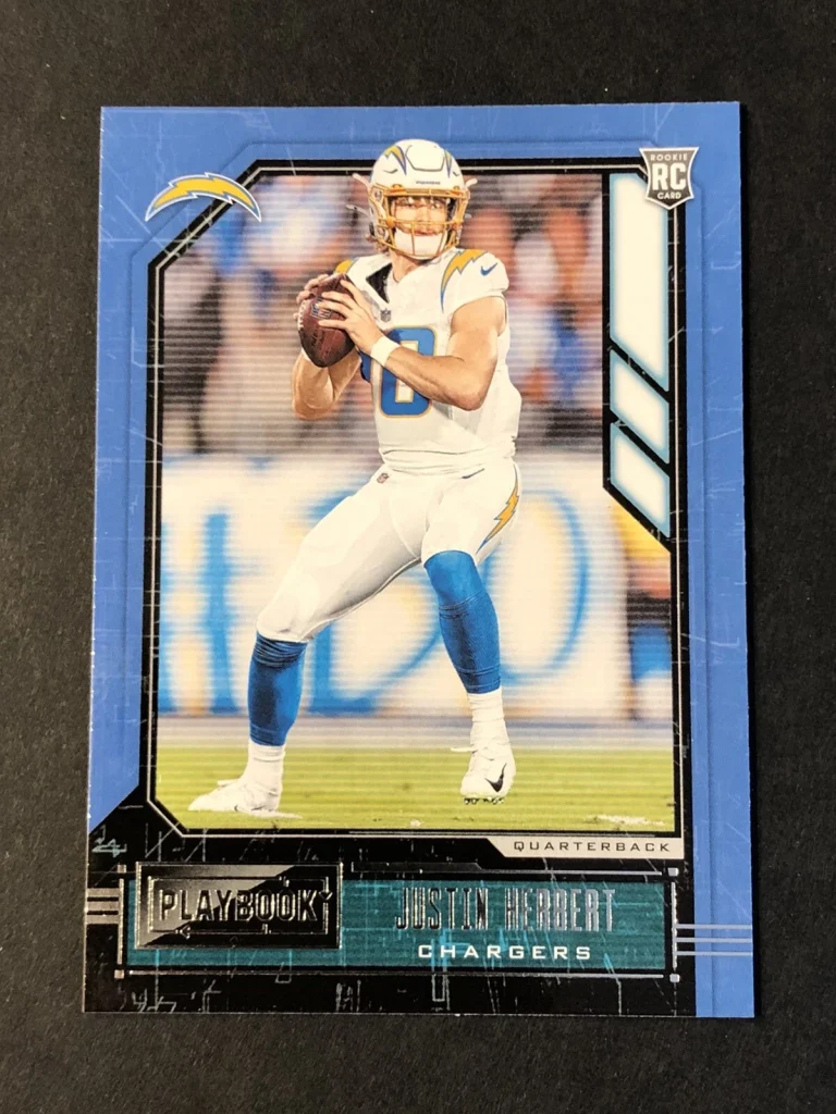 2020 PANINI PLAYBOOK JUSTIN HERBERT ROOKIE RC #103 CHARGERS