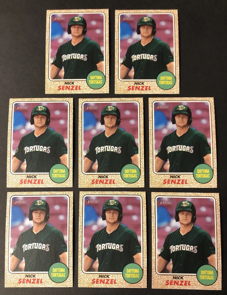 (8) 2017 TOPPS HERITAGE MINORS #50 NICK SENZEL LOT  DAYTONA TORTUGAS