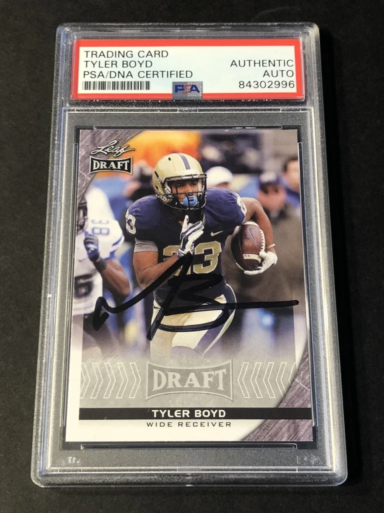 Tyler Boyd Signed Autographed 2016 Leaf Draft Card Cincinnati Bengals Psa/Dna