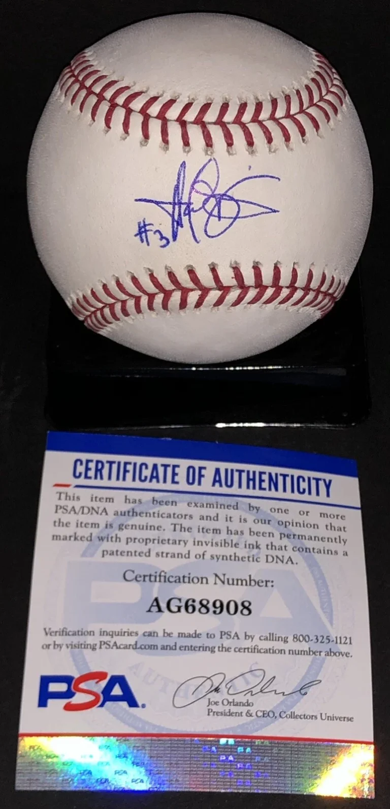 Harold Baines Signed Autographed Chicago White Sox OML Baseball Psa/Dna