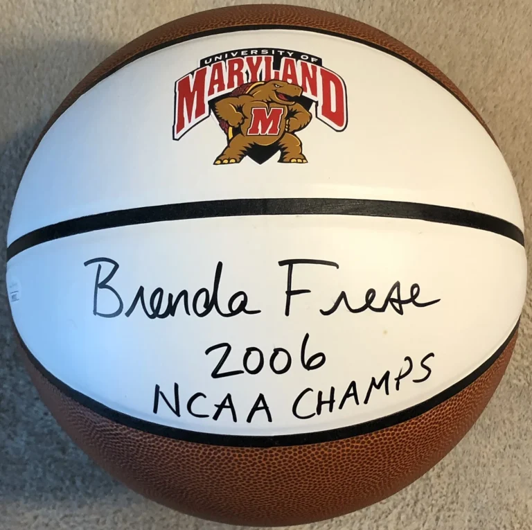 Brenda Frese Signed Autographed Maryland Terrapins Logo Basketball Champs JSA
