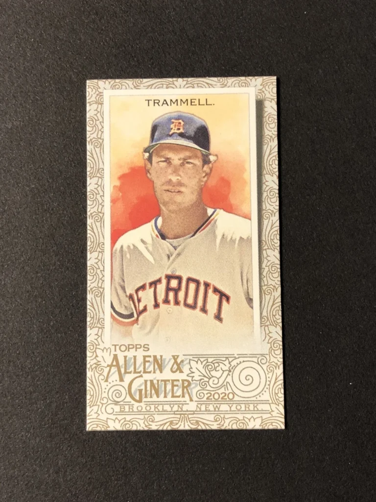 Alan Trammell 2020 Topps Allen & Ginter GOLD Mini Card #309