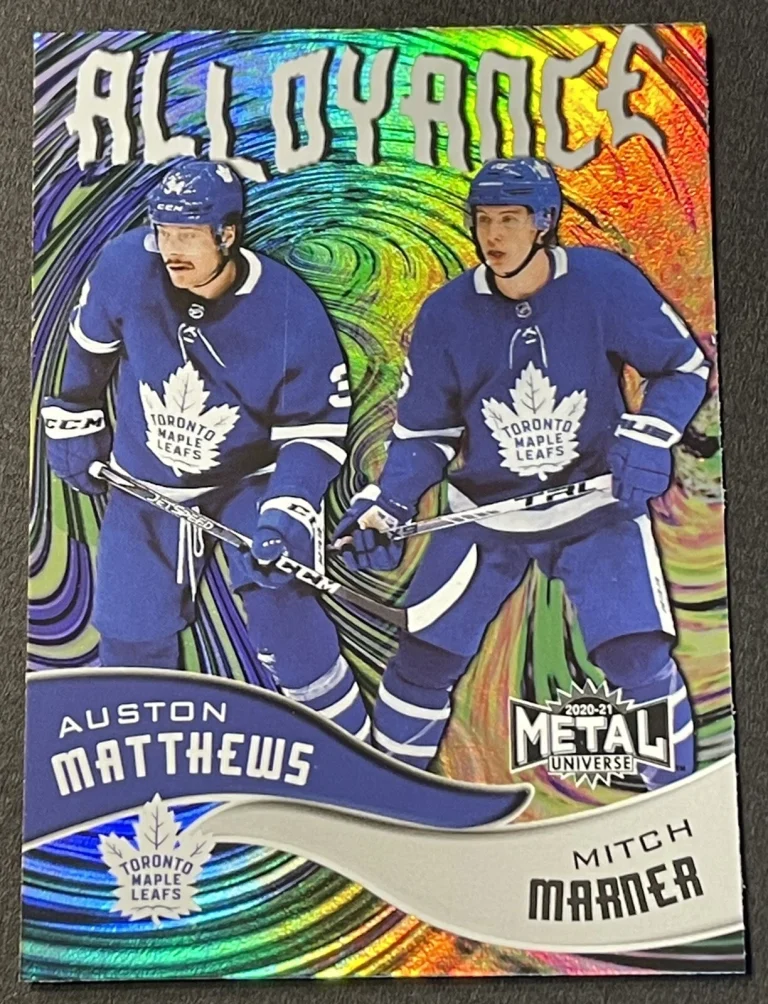 Auston Matthews / Mitch Marner 2020-21 Metal Universe Alloyance #AL-5 Toronto
