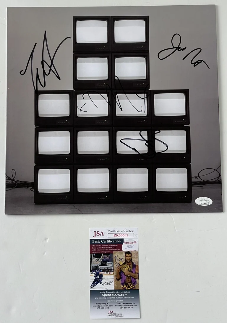 RISE AGAINST SIGNED NOWHERE VINYL AUTOGRAPHED 4X BAND JSA TIM BRANDON JOE ZACH
