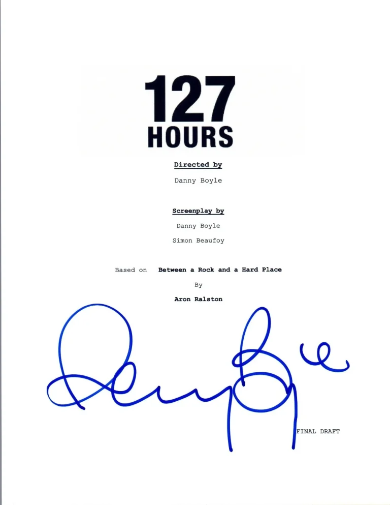 Danny Boyle Signed Autographed 127 HOURS Director Movie Script COA VD