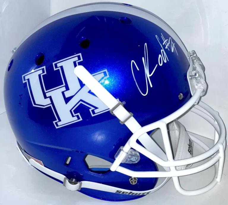 Chris Rodriguez Jr Signed Autographed Kentucky Wildcats F/S Helmet PSA/DNA