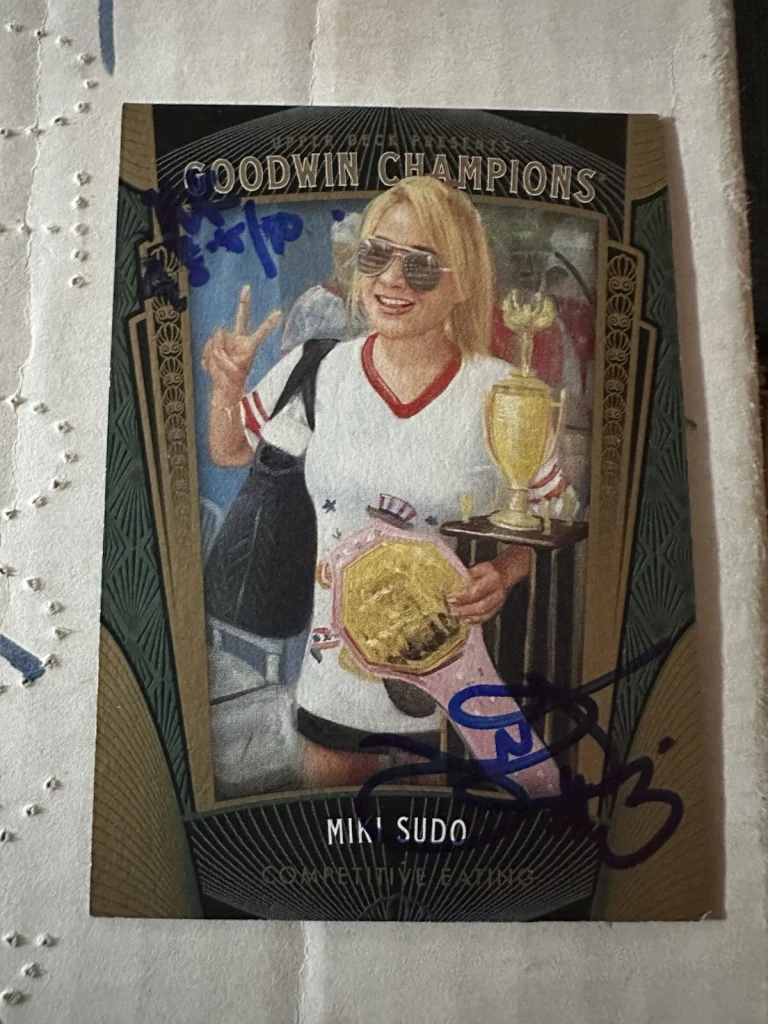 Miki Sudo Signed Goodwin Champions Trading Card Autographed Women’s Eating Champ