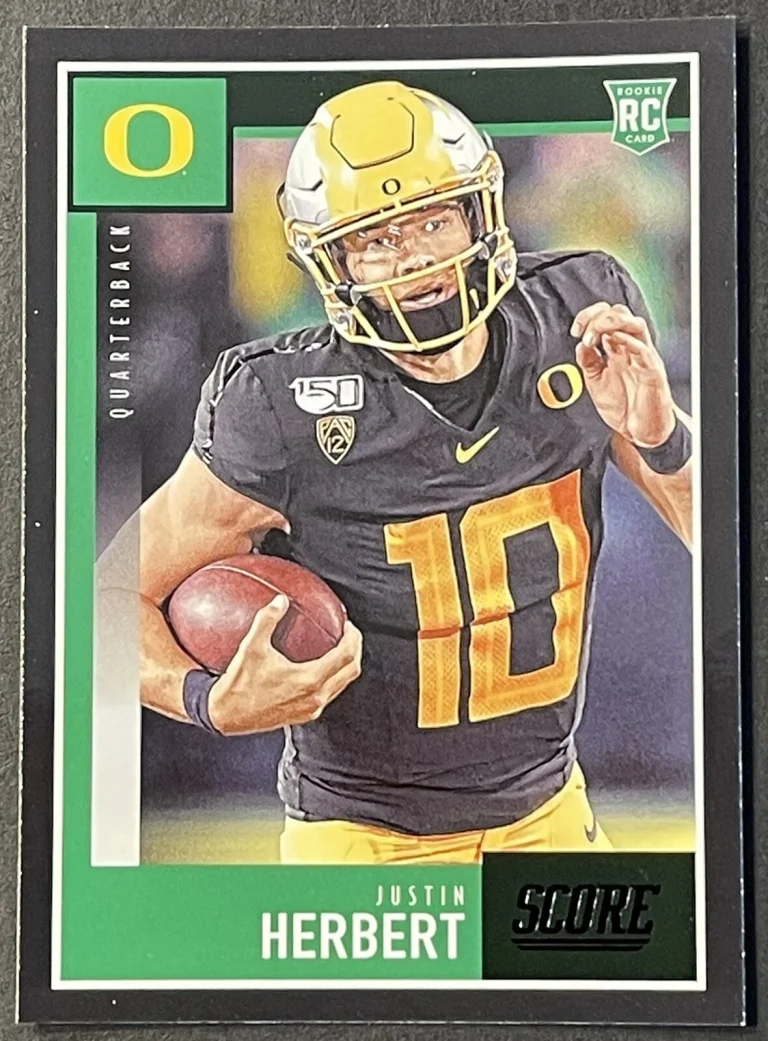2020 Score Justin Herbert  BLACK Parallel RC #362 Rookie Card LA Chargers