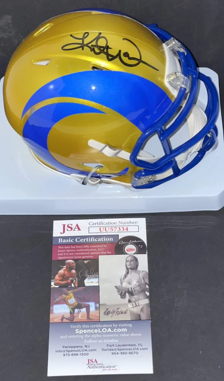 Kurt Warner Signed Autographed St. Louis Rams Flash Alternate Mini Helmet JSA