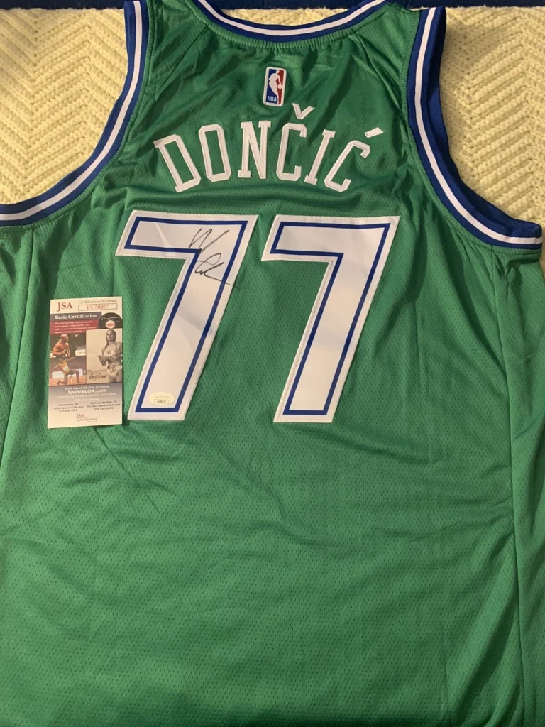 Mark Cuban SIGNED Luca Doncic Mavs Jersey Stitched XL JSA Authentication COA