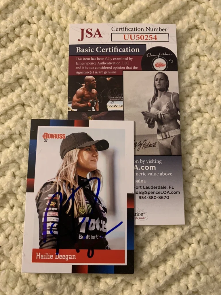 Hailie Deegan Signed Nascar Trading Card 2021 JSA Authenticated COA