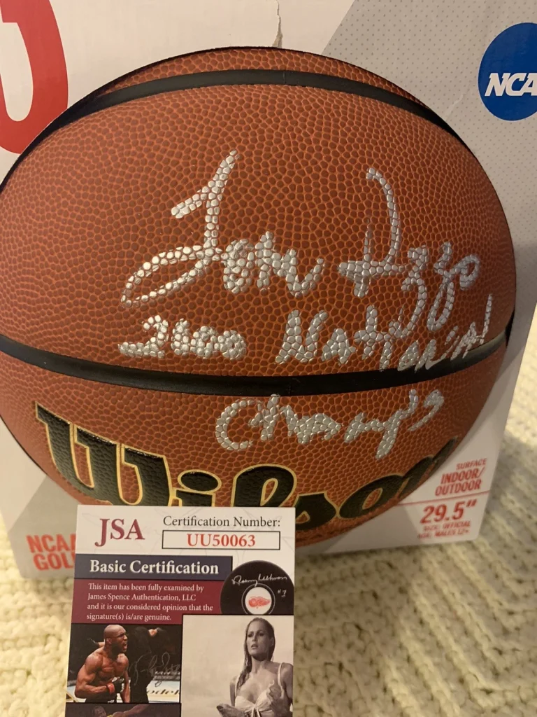 Tom Izzo Signed NCAA Basketball Autographed JSA COA Authentication MSU Spartans
