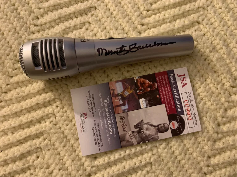 Marty Brennaman Signed Mic Microphone JSA Authentication COA Cincinnati Reds