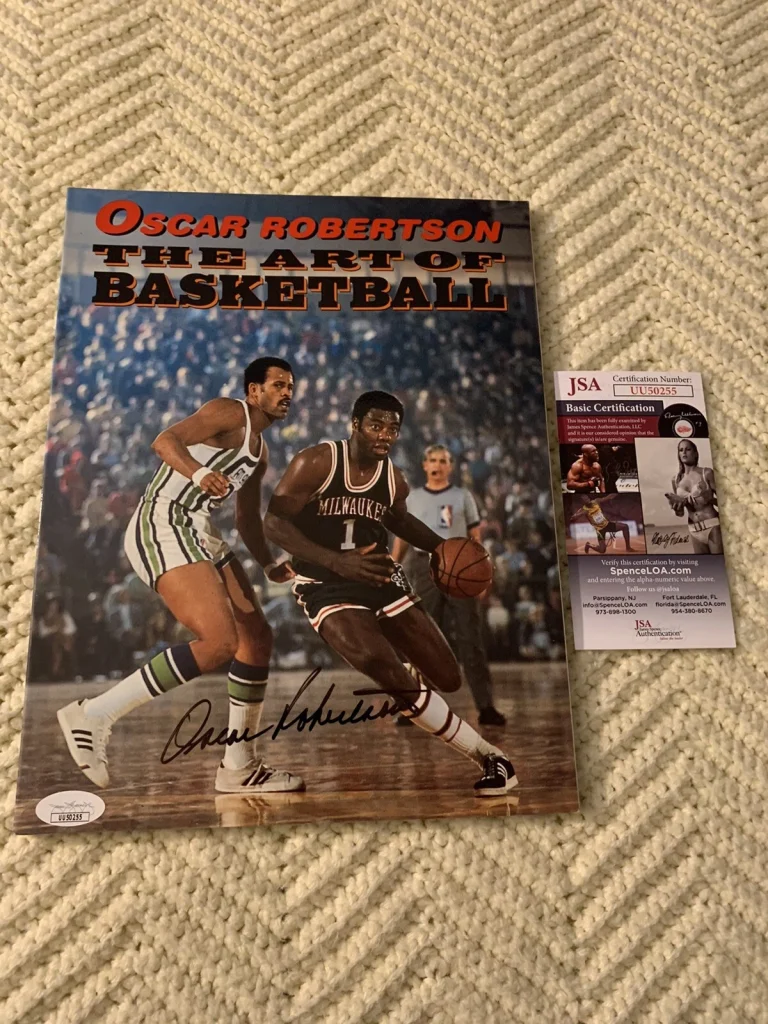 Oscar Robertson Signed Paperback Book JSA Authenticated COA Art Of Basketball