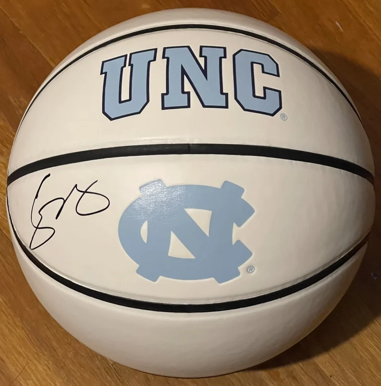 Sean May Signed Autographed North Carolina Tar Heels Logo Basketball JSA