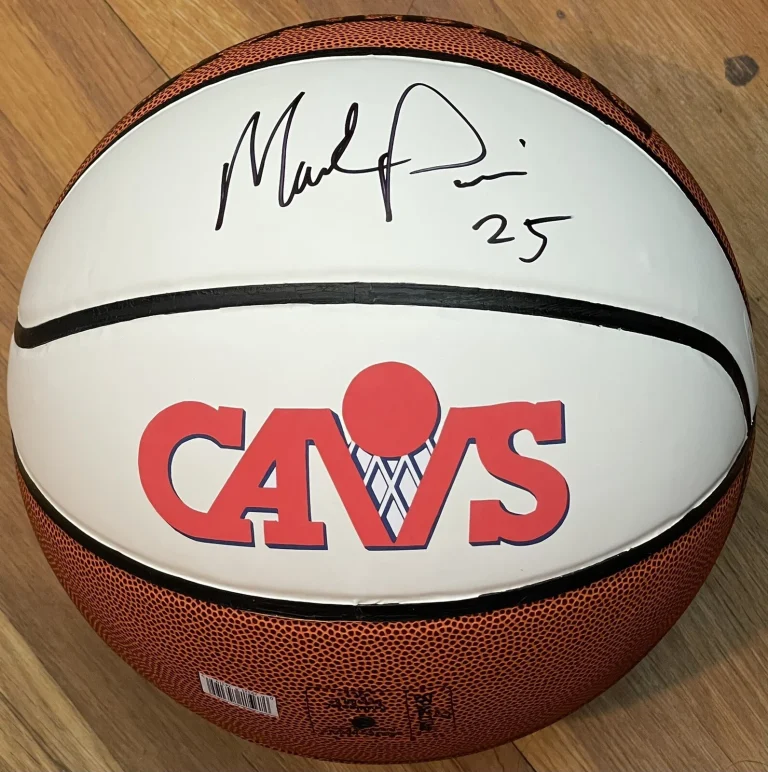 Mark Price Signed Autographed Cleveland Cavaliers White Panel Basketball JSA