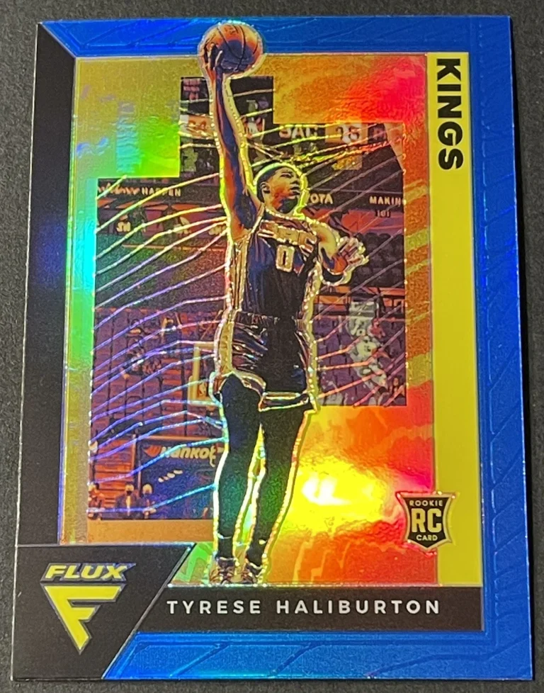 2020-21 Flux Tyrese Haliburton RC Blue Prizm Parallel Sacramento Kings #203
