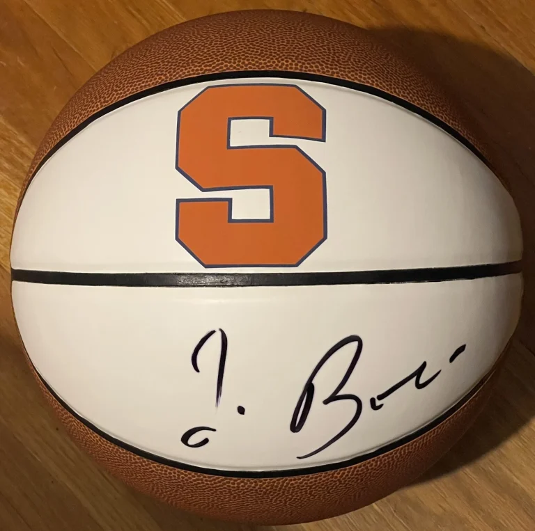 Jim Boeheim Signed Autographed Syracuse Orangeman Logo Basketball Psa/Dna