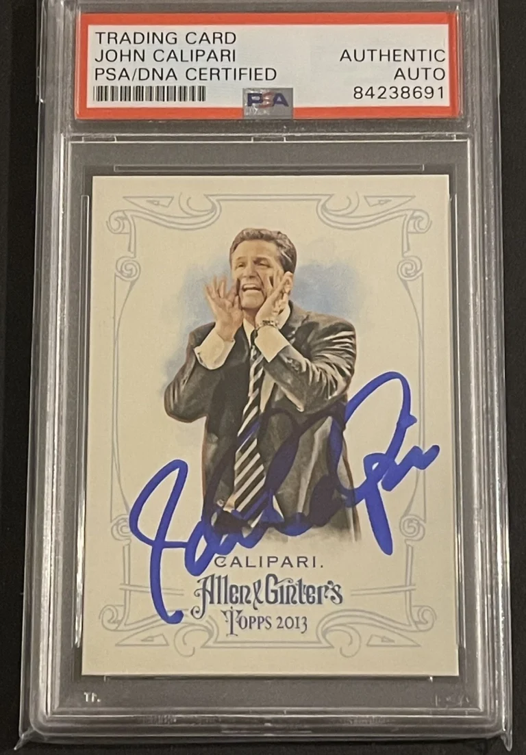 John Calipari Signed Autograph 2010 Allen & Ginter Kentucky Rookie Card Psa/Dna