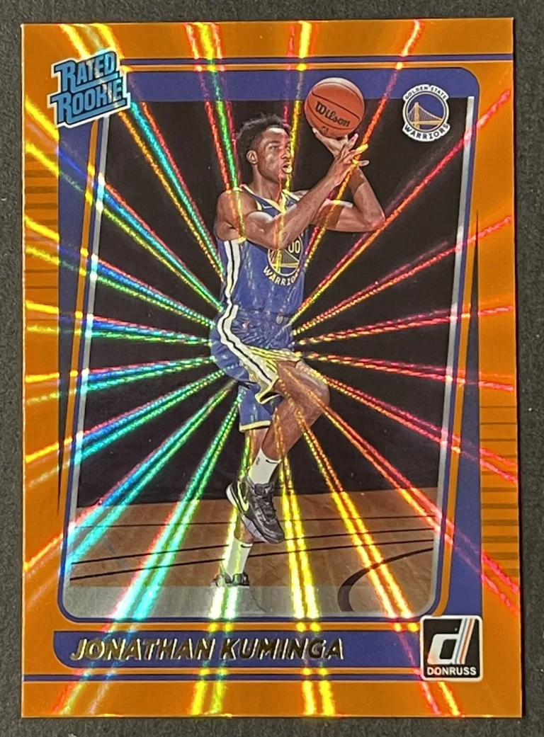 Jonathan Kuminga 2021-22 Donruss Rated Rookie Orange Laser Prizm SP #240 RC