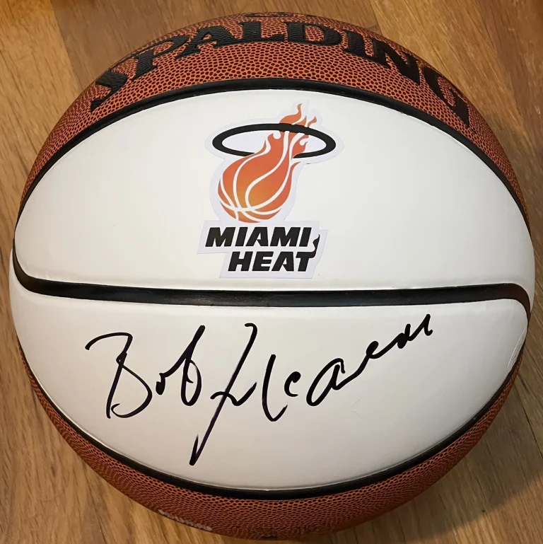 Bob Mcadoo Signed Autographed Miami Heat White Panel Basketball JSA