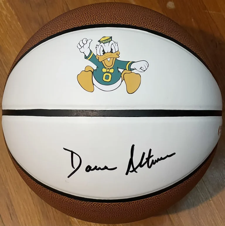Dana Altman Signed Autographed Oregon Ducks Logo Basketball PSA/DNA