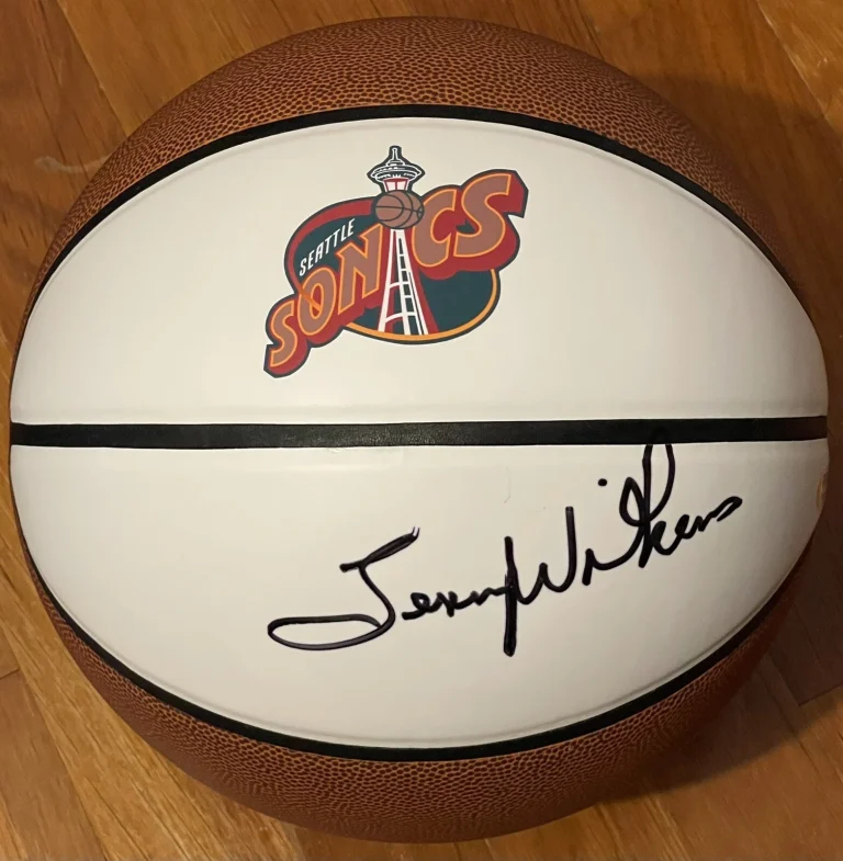 Lenny Wilkens Signed Autographed Seattle SuperSonics Logo Basketball PSA/DNA