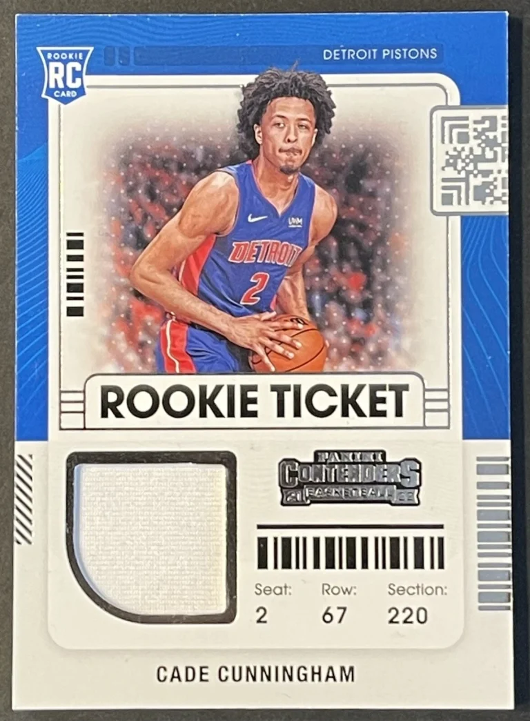 Cade Cunningham [2021-22 Panini Contenders] Rookie Ticket Patch #RTS-CCU Pistons