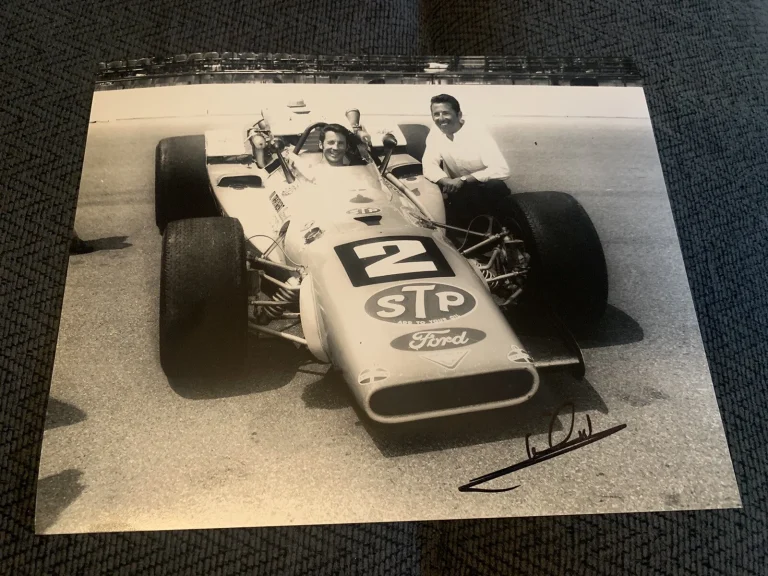 Mario Andretti Signed Indy 500 8 X 10 Car Photo Autographed Indianapolis 1969