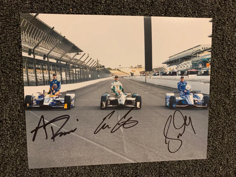 Scott Dixon Ed Carpenter Alex Rossi Signed Indy 500 Front Row 8x10 Photo 2017