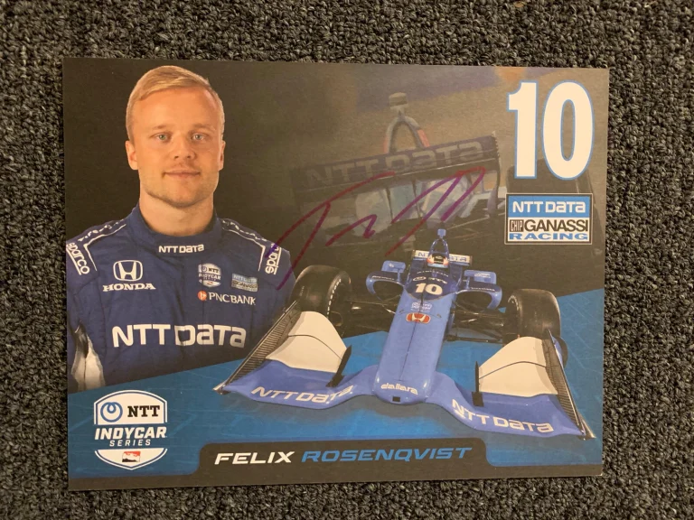 Felix Rosenqvist Indianapolis Indy 500 Signed Car Promo Card Autographed 2019