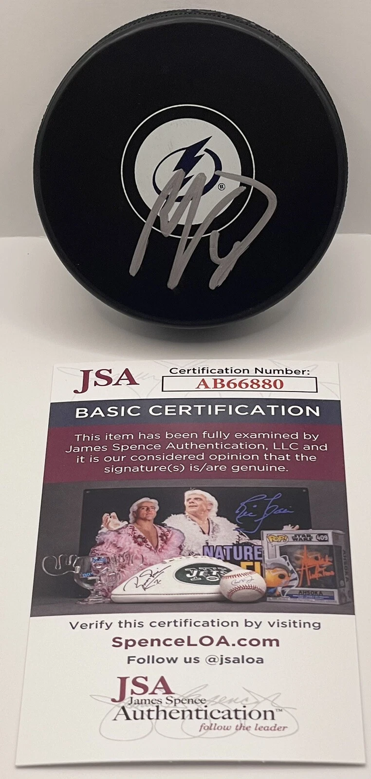 Ondrej Palat Signed Autographed Tampa Bay Lightning Hockey Puck Stanley Cup JSA