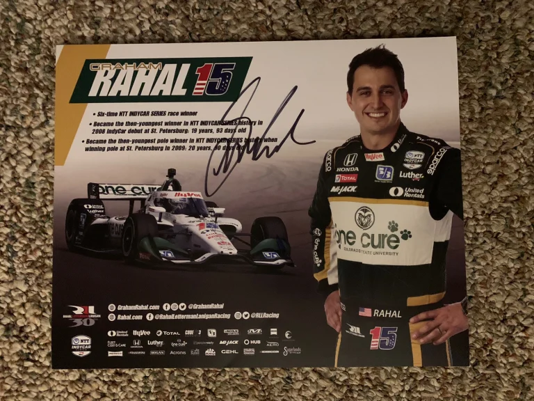 Graham Rahal Indianapolis Indy 500 Signed Car Promo Card Autographed 2021 Alt