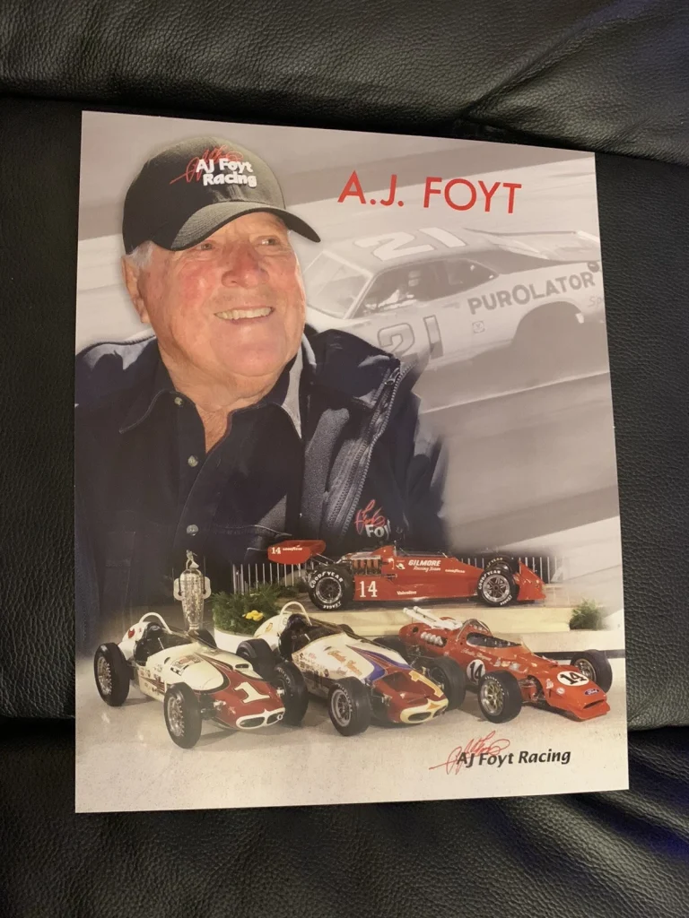 AJ Foyt Indianapolis Indy 500 Not Signed Car Promo Card 2022