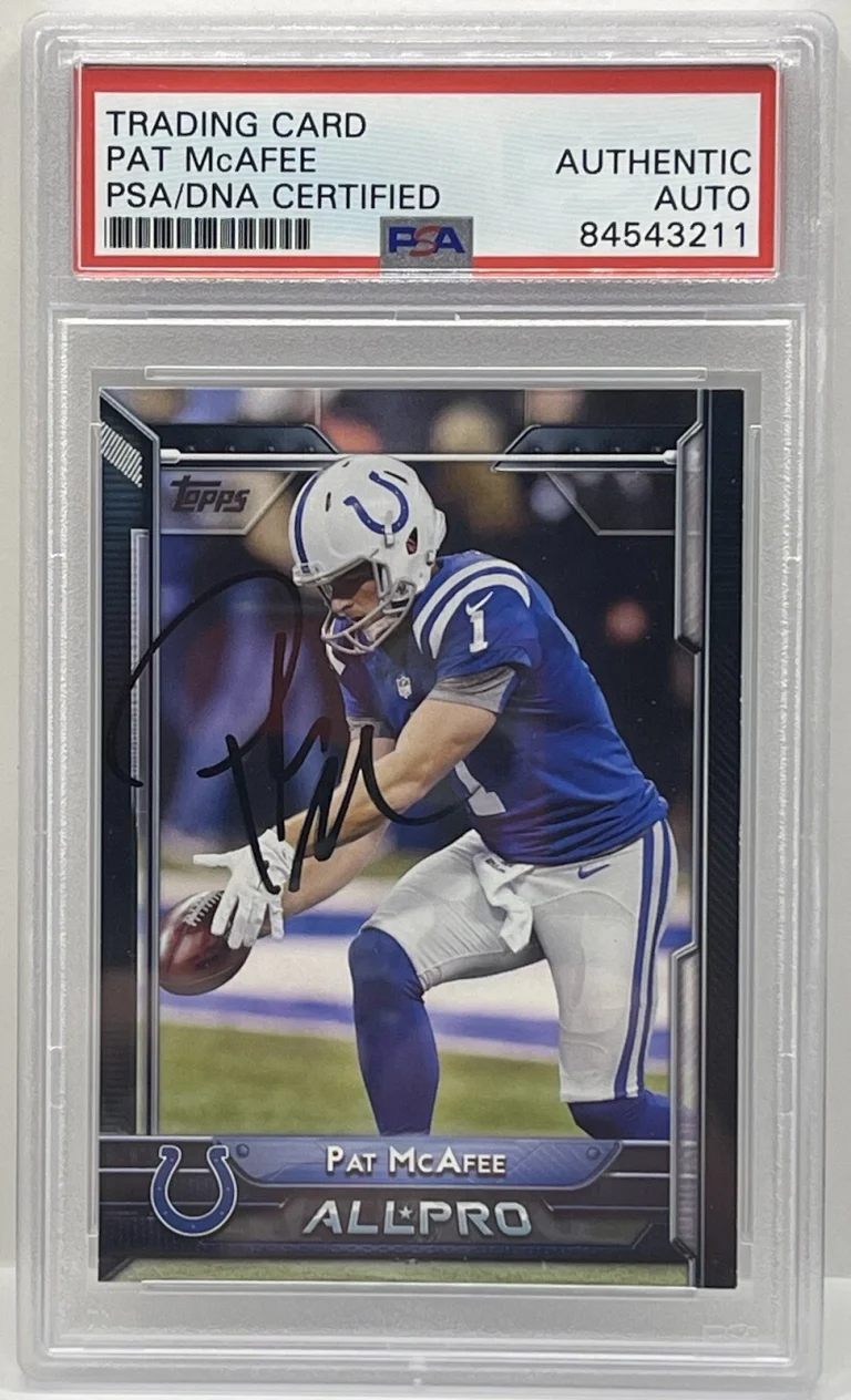 Pat McAfee Signed Slabbed 2015 Topps Rookie Card Indianapolis Colts PSA/DNA