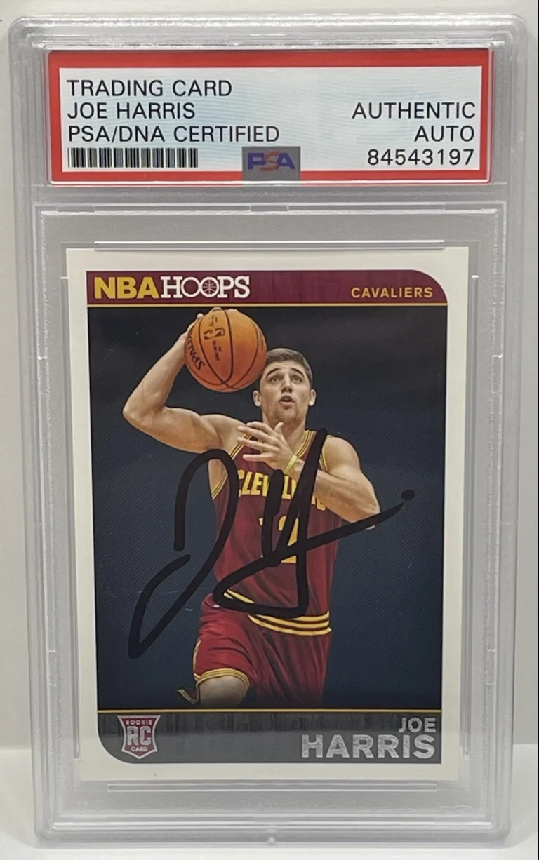 Joe Harris 2014-15 NBA Hoops Signed Rookie Card Nets Cavs Slabbed PSA/DNA