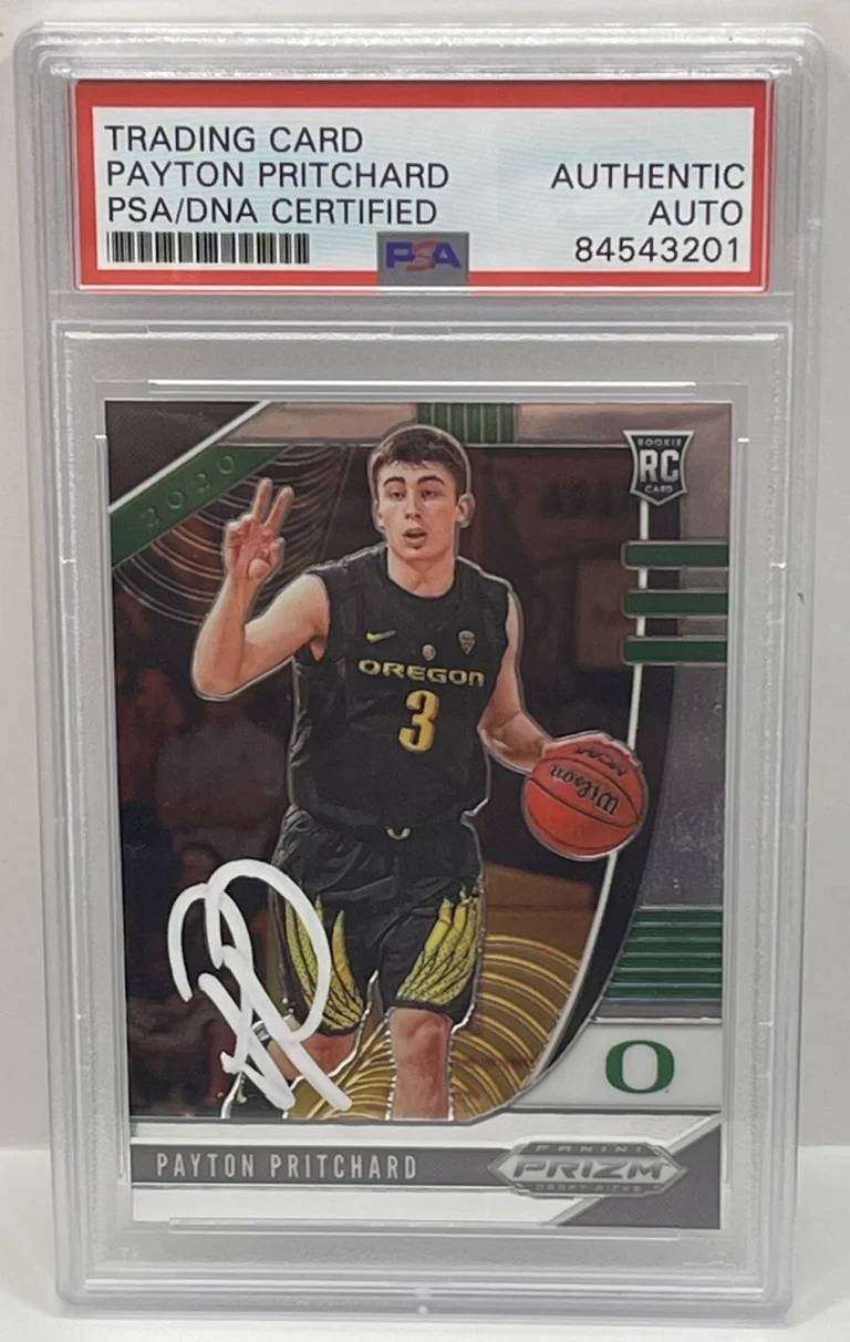 Payton Pritchard Signed 2020 Panini Prizm Rookie Card Celtics Slabbed PSA/DNA