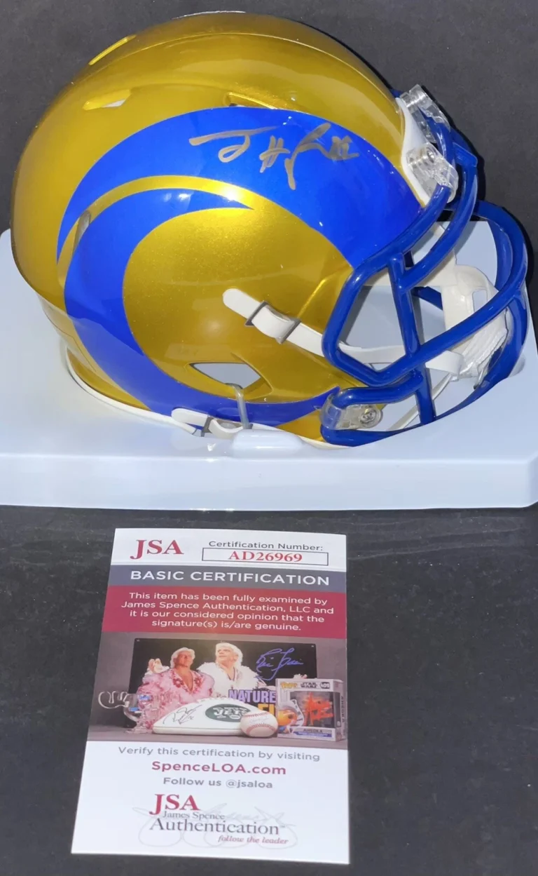 Tyler Higbee Signed Autographed Los Angeles Rams Flash Mini Helmet JSA