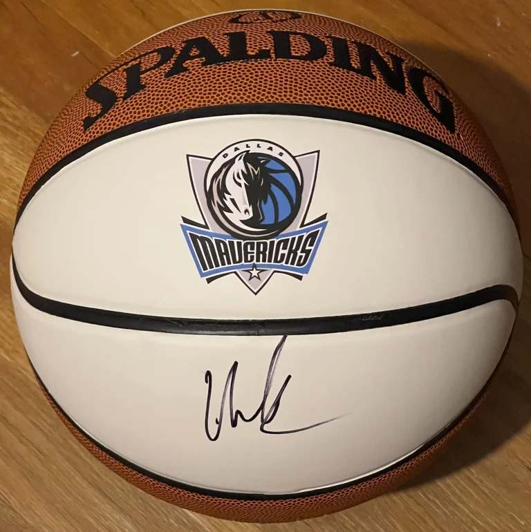 Mark Cuban Signed Autographed Dallas Mavericks White Panel Logo Basketball JSA